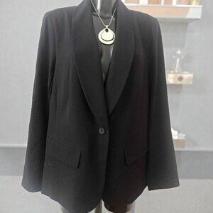 LANE BRYANT Women's Blazer size 18 Plus Size Jacket black business suit jacket
